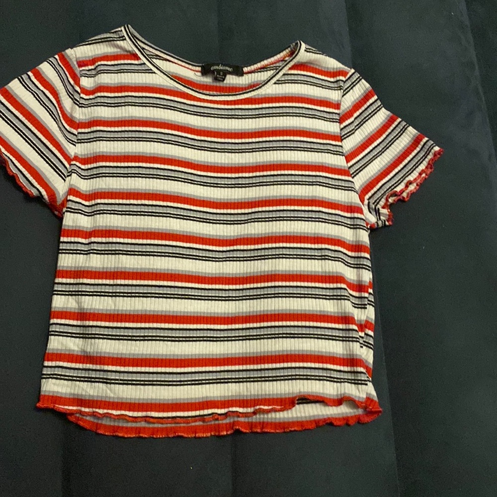 Striped Ribbed Crop top